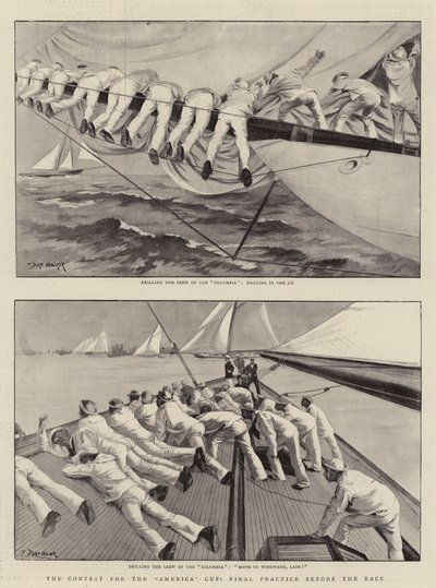 The Contest for the America Cup, Final Practice before the Race by T. Dart Walker